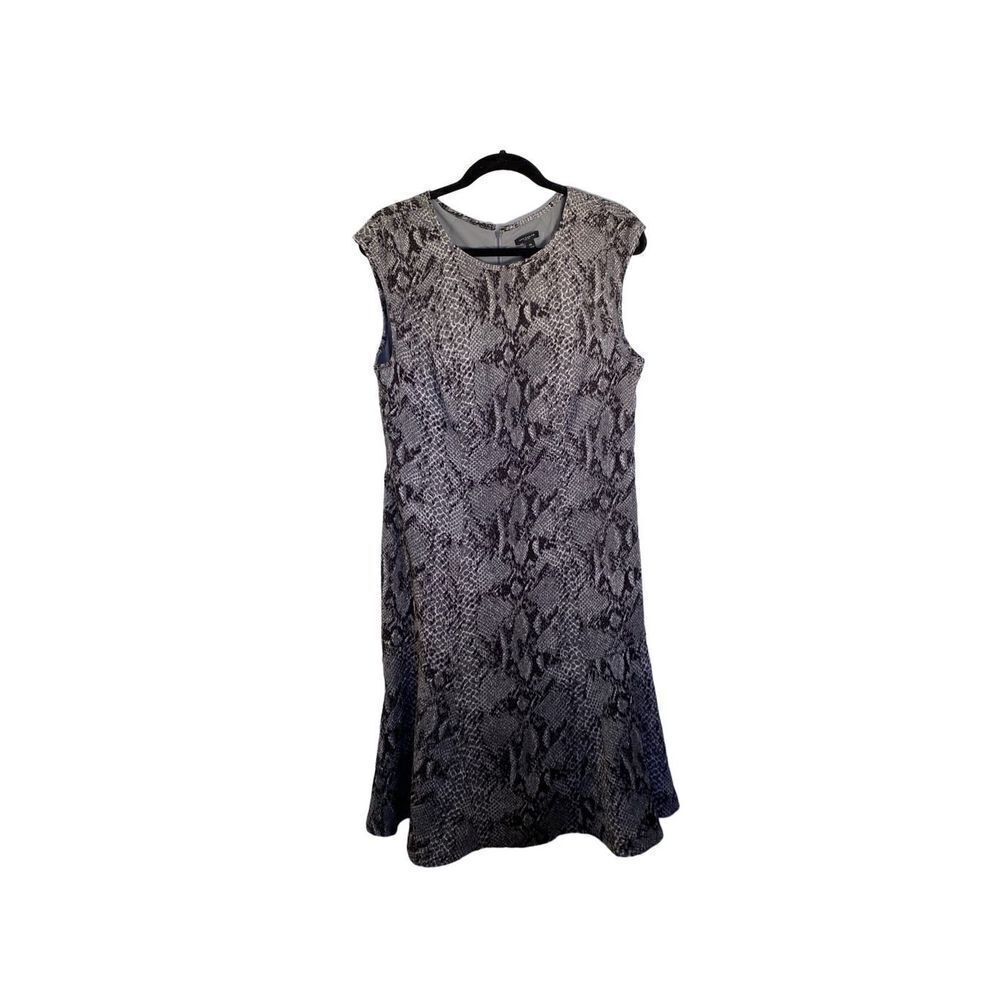 Ann Taylor women’s snake print, tulip skirt  midi dress size 14 ￼